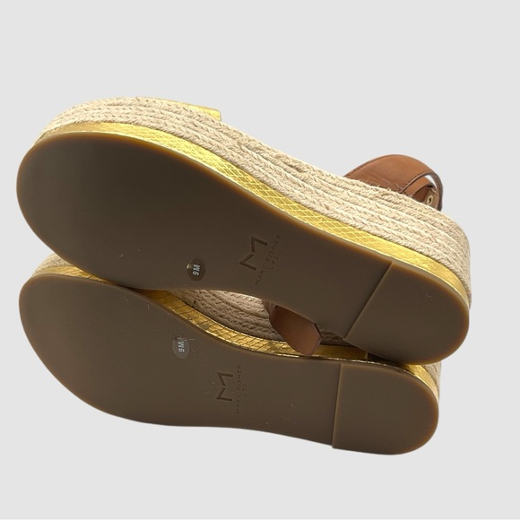 Marc Fisher Gold and Brown Espadrille Wedges - Picture 2 of 4